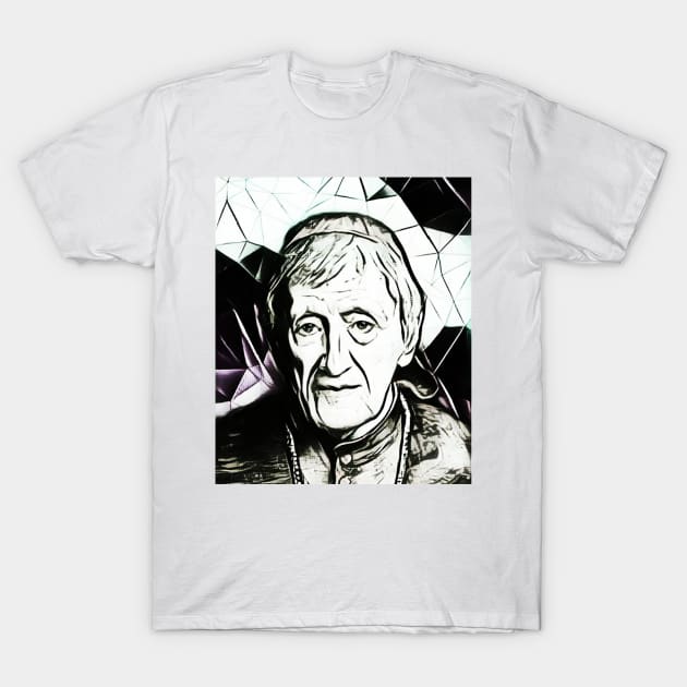 John Henry Newman Black and White Portrait | John Henry Newman Artwork 3 T-Shirt by JustLit